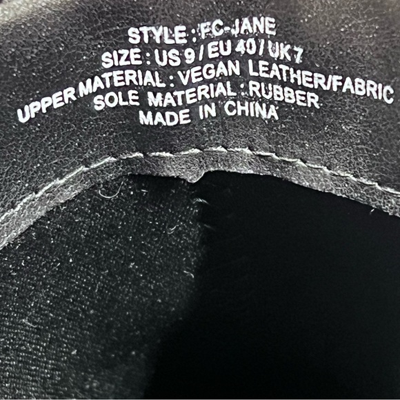 FRENCH CONNECTION Jane Black Platform Ankle Booties Boots Women's Size 9 EU40 - Picture 16 of 16